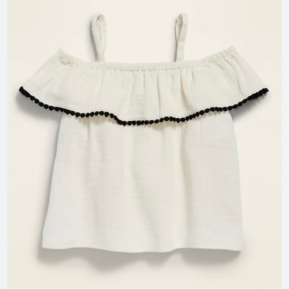 Toddler Girls Off Shoulder Ruffle Swing Top 5T
